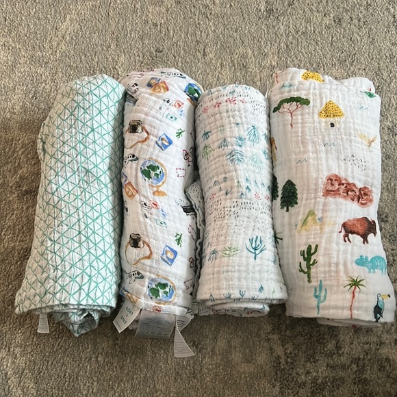 aden + anais Other 4 Pack Aden Anais Swaddle Blanket Around The